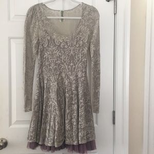 Free People Lace Longsleeve Dress with Underlay